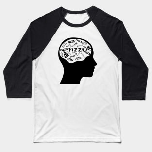 Pizza on my Mind Baseball T-Shirt